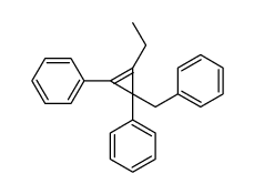 (1-benzyl-2-ethyl-3-phenylcycloprop-2-en-1-yl)benzene结构式