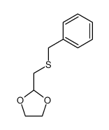 2-(benzylsulfanylmethyl)-1,3-dioxolane结构式