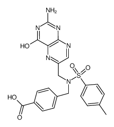 4-{[(2-amino-4-oxo-3,4-dihydro-pteridin-6-ylmethyl)-(toluene-4-sulfonyl)-amino]-methyl}-benzoic acid Structure
