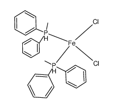 bis(diphenylmethylphosphino)iron(II) chloride结构式