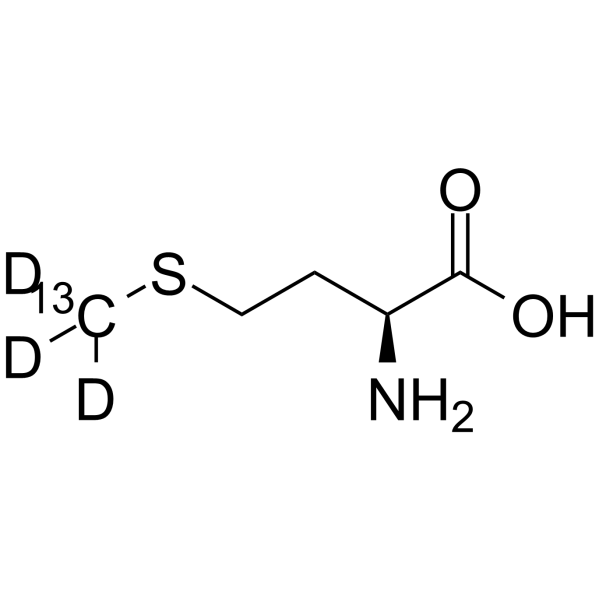 L-甲硫氨酸-(甲基-13C,d3)结构式