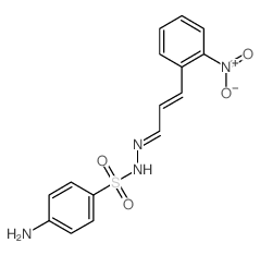 4-amino-N-[[(E)-3-(2-nitrophenyl)prop-2-enylidene]amino]benzenesulfonamide结构式