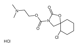 2-(dimethylamino)ethyl (6R)-6-chloro-2-oxo-1-oxa-3-azaspiro[4.5]decane-3-carboxylate,hydrochloride结构式
