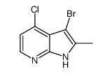 3-Bromo-4-chloro-2-methyl-1H-pyrrolo[2,3-b]pyridine Structure
