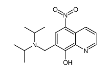 7-[[di(propan-2-yl)amino]methyl]-5-nitroquinolin-8-ol Structure