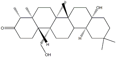 17,25-Dihydroxy-28-nor-D:A-friedooleanan-3-one Structure