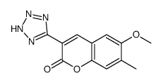 6-methoxy-7-methyl-3-(2H-tetrazol-5-yl)chromen-2-one结构式
