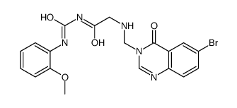 2-[(6-bromo-4-oxoquinazolin-3-yl)methylamino]-N-[(2-methoxyphenyl)carbamoyl]acetamide Structure