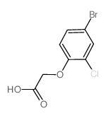(4-溴-2-氯苯氧基)乙酸结构式