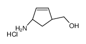 (1S,4R)-4-AMINO-CYCLOPENT-2-ENYL-METHANOL HYDROCHLORIDE结构式