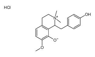 1-[(4-hydroxyphenyl)methyl]-7-methoxy-2,2-dimethyl-3,4-dihydro-1H-isoquinolin-2-ium-8-ol,chloride Structure