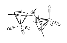 dimethylbis[(2,4,6-trimethylphenyl)tricarbonylchromium-C1]tin Structure