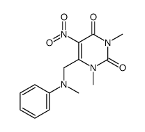 1,3-dimethyl-6-(N-methylanilino)methyl-5-nitrouracil Structure