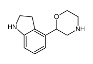 2,3-Dihydro-4-(2-morpholinyl)-1H-indole结构式