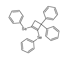 3,3-diphenyl-1,2-bis(phenylselanyl)cyclobut-1-ene结构式