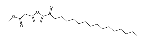 (5-hexadecanoylfuran-2-yl)acetic acid methyl ester Structure