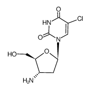 3'-Amino-2',3'-dideoxy-5-chlorouridine Structure