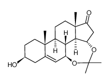 Androst-5-en-17-one, 3-hydroxy-7,15-[(1-methylethylidene)bis(oxy)]-,结构式