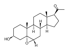 3β-hydroxy-5α,6α-epoxypregnane-20-oxide结构式