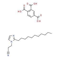 benzene-1,2,4-tricarboxylic acid, compound with 2-undecyl-1H-imidazole-1-propiononitrile (1:1)结构式