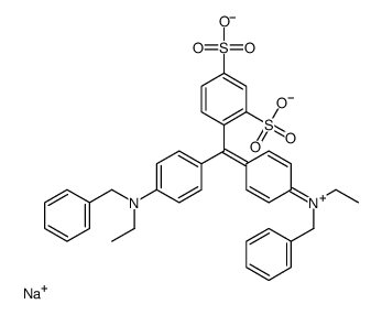 sodium,4-[[4-[benzyl(ethyl)amino]phenyl]-[4-[benzyl(ethyl)azaniumylidene]cyclohexa-2,5-dien-1-ylidene]methyl]benzene-1,3-disulfonate Structure