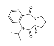 (S)-10-isopropyl-1,2,3,11a-tetrahydro-5H-benzo[e]pyrrolo[1,2-a][1,4]diazepine-5,11(10H)-dione Structure