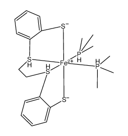 [(dttd)bis(trimethylphosphine)iron(II)]结构式