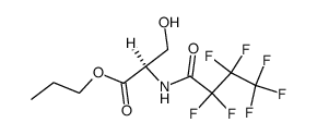 D-serine O-n-propyl-N-heptafluorobutyryl ester Structure