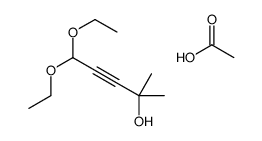 acetic acid,5,5-diethoxy-2-methylpent-3-yn-2-ol结构式