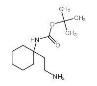 1-(2-氨基乙基)-n-boc-环己胺结构式