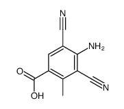 4-amino-3,5-dicyano-2-methylbenzoic acid结构式