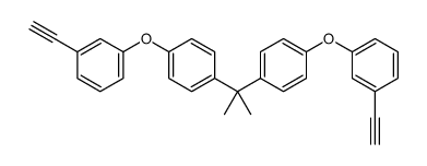 1-ethynyl-3-[4-[2-[4-(3-ethynylphenoxy)phenyl]propan-2-yl]phenoxy]benzene Structure