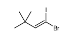 1-bromo-1-iodo-3,3-dimethylbut-1-ene Structure