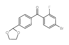 4-BROMO-4'-(1,3-DIOXOLAN-2-YL)-2-FLUOROBENZOPHENONE结构式