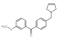 3-METHOXY-4'-(3-PYRROLINOMETHYL) BENZOPHENONE结构式