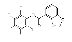 (2,3,4,5,6-pentafluorophenyl) 1,3-benzodioxole-4-carboxylate Structure