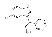 2-(5-bromo-1H-indol-3-yl)-2-phenyl-ethanol Structure
