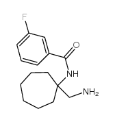 N-(1-氨基甲基环庚基)-3-氟苯甲酰胺结构式