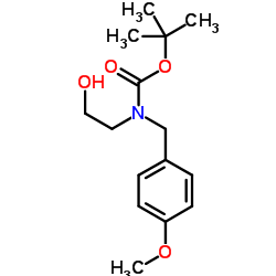 2-Methyl-2-propanyl (2-hydroxyethyl)(4-methoxybenzyl)carbamate结构式