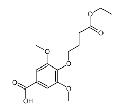 4-(4-ethoxy-4-oxobutoxy)-3,5-dimethoxybenzoic acid结构式