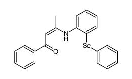 1-phenyl-3-(2-phenylselanylanilino)but-2-en-1-one结构式