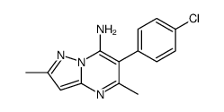 6-(4-chlorophenyl)-2,5-dimethylpyrazolo[1,5-a]pyrimidin-7-amine Structure