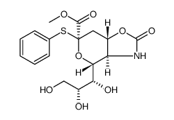 5-N,4-O-羰基-3,5-二脱氧-2-S-苯基-2-硫-D-甘油酸-β-D-半乳-2-吡喃壬酮糖甲酯结构式