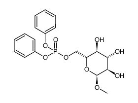α-D-葡糖苷侧甲醚6-(磷酸二苯酯)结构式