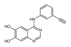 N-(3-ethynylphenyl)-6,7-dihydroxy-4-quinazolinamine Structure