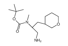 ((S)-1-氨基-3-((R)-四氢-2H-吡喃-3-基)丙-2-基)(甲基)氨基甲酸叔丁酯结构式