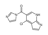 (4-氯-1H-吡咯并[2,3-B]吡啶-5-基)-1H-咪唑-1-甲酮结构式
