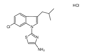 2-[6-chloro-3-isobutyl-1H-indol-1-yl]-1,3-thiazole-4-amine hydrochloride Structure