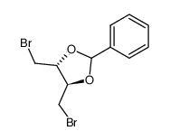 (4R,5R)-4,5-bis(bromomethyl)-2-phenyl-1,3-dioxolane结构式