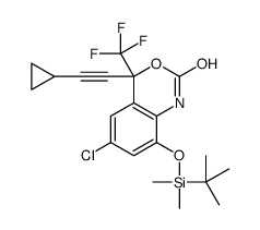 8-[tert-butyl(dimethyl)silyl]oxy-6-chloro-4-(2-cyclopropylethynyl)-4-(trifluoromethyl)-1H-3,1-benzoxazin-2-one Structure